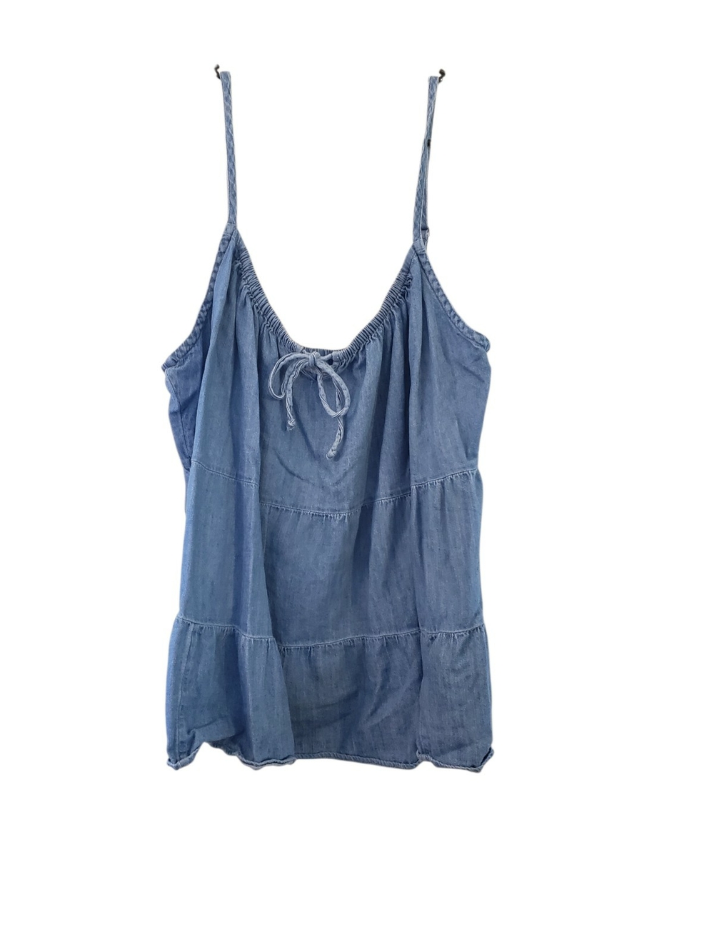 Old Navy Light Blue Denim Tiered Camisole